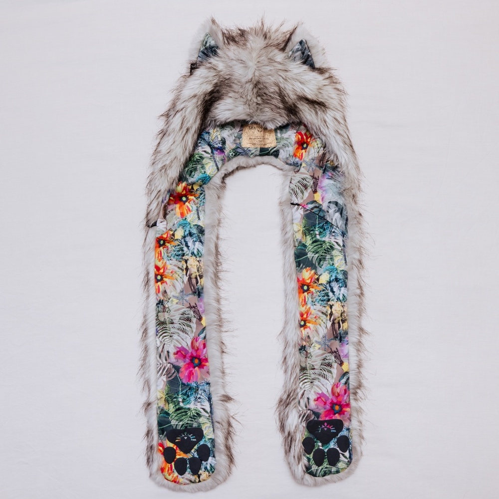 SpiritHoods Wolf Faux Fur Hood